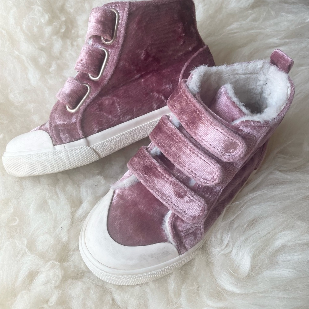 Cat & Jack Pink Velvet Toddler Sneakers